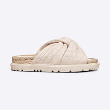 Load image into Gallery viewer, Dior Women Dtwist Slide White Cannage Lambskin