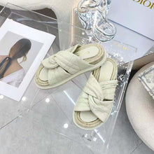 Load image into Gallery viewer, Dior Women Dtwist Slide White Cannage Lambskin