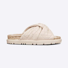 Load image into Gallery viewer, Dior Women Dtwist Slide White Cannage Lambskin