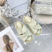 Load image into Gallery viewer, Dior Women Dtwist Slide White Cannage Lambskin