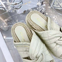 Load image into Gallery viewer, Dior Women Dtwist Slide White Cannage Lambskin