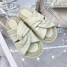 Load image into Gallery viewer, Dior Women Dtwist Slide White Cannage Lambskin