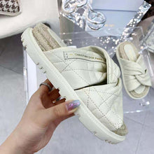 Load image into Gallery viewer, Dior Women Dtwist Slide White Cannage Lambskin