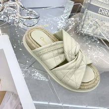 Load image into Gallery viewer, Dior Women Dtwist Slide White Cannage Lambskin
