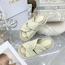 Load image into Gallery viewer, Dior Women Dtwist Slide White Cannage Lambskin