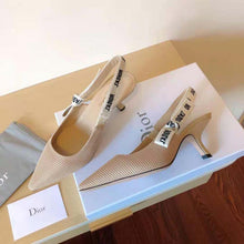 Load image into Gallery viewer, Dior Women J Adior Slingback Pump Nude Technical Fabric