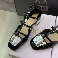 Load image into Gallery viewer, Dior Women La Parisienne Dior Ballerina Flat Black Patent Calfskin