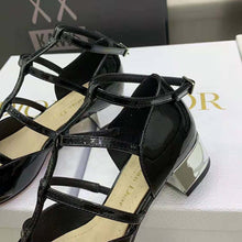 Load image into Gallery viewer, Dior Women La Parisienne Dior Ballerina Flat Black Patent Calfskin
