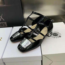 Load image into Gallery viewer, Dior Women La Parisienne Dior Ballerina Flat Black Patent Calfskin