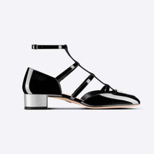 Load image into Gallery viewer, Dior Women La Parisienne Dior Ballerina Flat Black Patent Calfskin