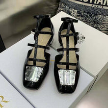Load image into Gallery viewer, Dior Women La Parisienne Dior Ballerina Flat Black Patent Calfskin