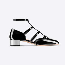 Load image into Gallery viewer, Dior Women La Parisienne Dior Ballerina Flat Black Patent Calfskin