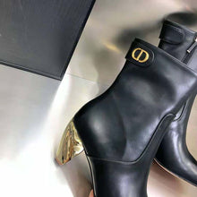 Load image into Gallery viewer, Dior Women Rhodes Heeled Ankle Boot Black Supple Calfskin