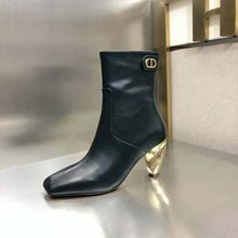 Load image into Gallery viewer, Dior Women Rhodes Heeled Ankle Boot Black Supple Calfskin