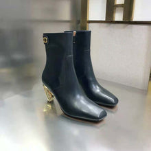 Load image into Gallery viewer, Dior Women Rhodes Heeled Ankle Boot Black Supple Calfskin