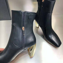 Load image into Gallery viewer, Dior Women Rhodes Heeled Ankle Boot Black Supple Calfskin