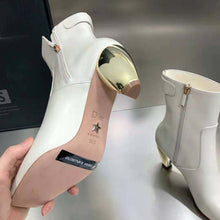 Load image into Gallery viewer, Dior Women Rhodes Heeled Ankle Boot White Supple Calfskin