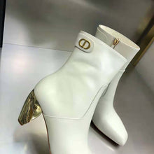 Load image into Gallery viewer, Dior Women Rhodes Heeled Ankle Boot White Supple Calfskin