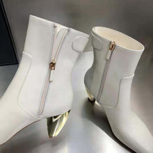 Load image into Gallery viewer, Dior Women Rhodes Heeled Ankle Boot White Supple Calfskin
