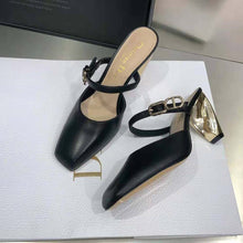 Load image into Gallery viewer, Dior Women Rhodes Heeled Mule Black Calfskin