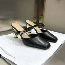 Load image into Gallery viewer, Dior Women Rhodes Heeled Mule Black Calfskin