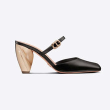 Load image into Gallery viewer, Dior Women Rhodes Heeled Mule Black Calfskin