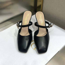 Load image into Gallery viewer, Dior Women Rhodes Heeled Mule Black Calfskin