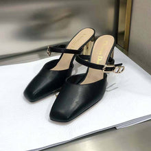 Load image into Gallery viewer, Dior Women Rhodes Heeled Mule Black Calfskin
