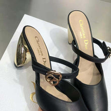 Load image into Gallery viewer, Dior Women Rhodes Heeled Mule Black Calfskin