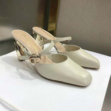 Load image into Gallery viewer, Dior Women Rhodes Heeled Mule White Calfskin