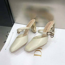 Load image into Gallery viewer, Dior Women Rhodes Heeled Mule White Calfskin