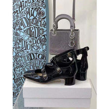 Load image into Gallery viewer, Dior Women Shoes D-Doll Pump Black Shiny Laminated Calfskin