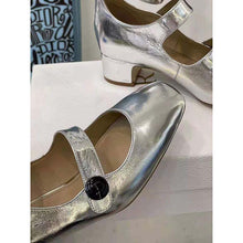 Load image into Gallery viewer, Dior Women Shoes D-Doll Pump Silver-Tone Shiny Laminated Calfskin