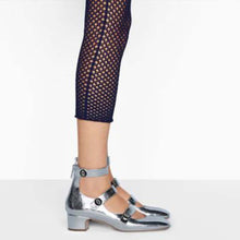 Load image into Gallery viewer, Dior Women Shoes D-Doll Pump Silver-Tone Shiny Laminated Calfskin
