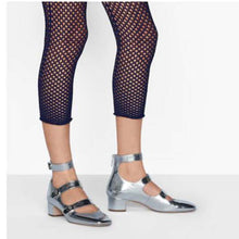 Load image into Gallery viewer, Dior Women Shoes D-Doll Pump Silver-Tone Shiny Laminated Calfskin