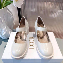 Load image into Gallery viewer, Dior Women Shoes D-Doll Pump White Shiny Calfskin CD Signature