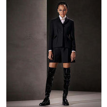 Load image into Gallery viewer, Dior Women Shoes D-Doll Thigh Boot Black Crinkled and Stretch Patent Calfskin