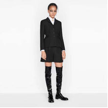 Load image into Gallery viewer, Dior Women Shoes D-Doll Thigh Boot Black Crinkled and Stretch Patent Calfskin