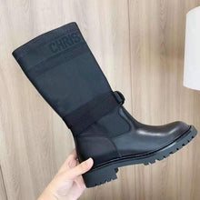 Load image into Gallery viewer, Dior Women Shoes D-Major Boot Black Technical Fabric and Calfskin