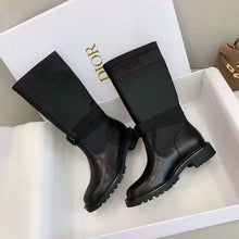 Load image into Gallery viewer, Dior Women Shoes D-Major Boot Black Technical Fabric and Calfskin
