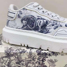 Load image into Gallery viewer, Dior Women Shoes Dior Addict Sneaker French Blue Toile De Jouy Technical Fabric