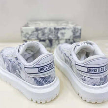 Load image into Gallery viewer, Dior Women Shoes Dior Addict Sneaker French Blue Toile De Jouy Technical Fabric