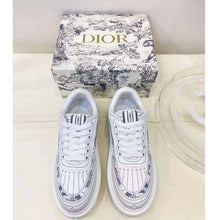 Load image into Gallery viewer, Dior Women Shoes Dior Addict Sneaker French Blue Toile De Jouy Technical Fabric
