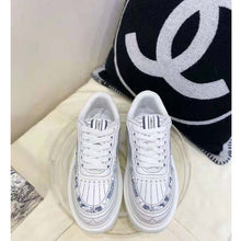 Load image into Gallery viewer, Dior Women Shoes Dior Addict Sneaker French Blue Toile De Jouy Technical Fabric