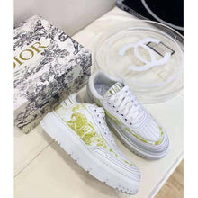 Load image into Gallery viewer, Dior Women Shoes Dior Addict Sneaker French Lime Toile De Jouy Technical Fabric