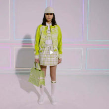 Load image into Gallery viewer, Dior Women Shoes Dior Addict Sneaker French Lime Toile De Jouy Technical Fabric