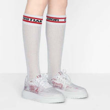 Load image into Gallery viewer, Dior Women Shoes Dior Addict Sneaker Raspberry Toile De Jouy Technical Fabric