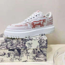 Load image into Gallery viewer, Dior Women Shoes Dior Addict Sneaker Raspberry Toile De Jouy Technical Fabric
