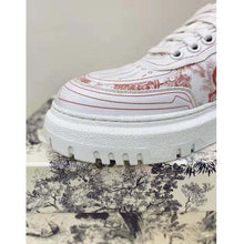 Load image into Gallery viewer, Dior Women Shoes Dior Addict Sneaker Raspberry Toile De Jouy Technical Fabric