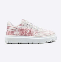 Load image into Gallery viewer, Dior Women Shoes Dior Addict Sneaker Raspberry Toile De Jouy Technical Fabric